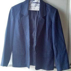 Dark Blue Linen Blazer